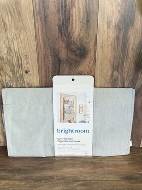 brightroom Over-the-Door Organizer with Hooks — Light Gray